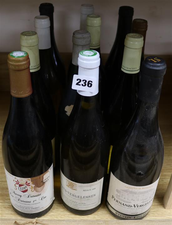 Twelve bottles of burgundy
